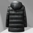 thumbnail image 4 of Chaqueta de plumón para hombre, chaqueta de cuero con plumón de pato, capucha extraíble, ropa de diseñador con relleno para hombre, chaquetas acolchadas ligeras para hombre, 4 of 5