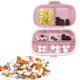 thumbnail image 3 of 1 paquete de organizador de pastillas diario, 8 compartimentos, estuche de viaje para pastillas para monedero de bolsillo, contenedor portátil para medicamentos y vitaminas, color rosa, 3 of 5