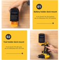 thumbnail image 3 of 5Pcs Tool Mount Holder Plastic Electric Tool Battery Dock Holder Heavy Duty Power Tool Hanger with Screws for 18/20V Battery Tool Compatible with M18 18V Tool, 3 of 8
