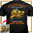 thumbnail image 2 of Motorcycle Personalized T-shirt, Biker custom photo t-shirt, grandpa old man motorcycle t-shirt gift for bikers Print on the back, grandpa old man motorcycle t-shirt (RACE7V2), 2 of 5