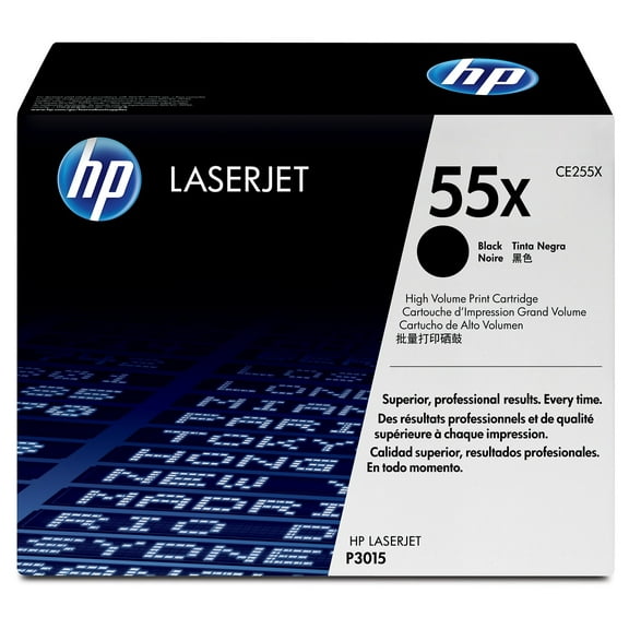 HP 55X High Yield Black Original LaserJet Toner Cartridge, ~12,500 pages, CE255X
