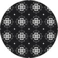 thumbnail image 1 of Ahgly Company Indoor Round Patterned Black Novelty Area Rugs, 6' Round, 1 of 6