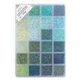 thumbnail image 4 of John Bead 300g Assorted Glass Seed Beads 8/0, 24 Colors Green Palette Round Bead for DIY Crafts Jewelry Making Bead Box, 4 of 4