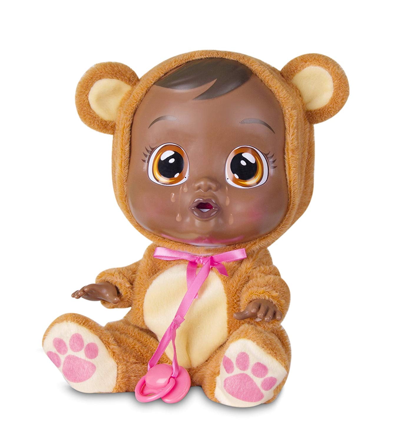 baby doll with pacifier that cries