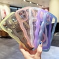 thumbnail image 2 of for iPhone 11 6.1 inch Cute Soft Silicone Case, Kawaii Curly Wave Frame Shape Shockproof Protective Phone case Cover for Women Girls, 2 of 8