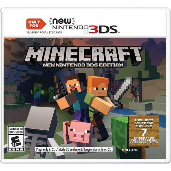Restored Minecraft | NEW Nintendo 3DS NEW Nintendo 2DS (Refurbished)