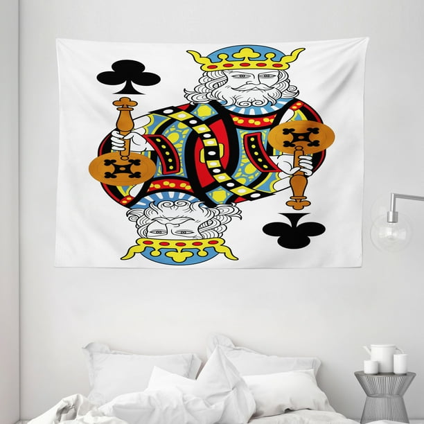 King Tapestry, King of Clubs Playing Gambling Poker Card ...