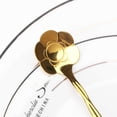 thumbnail image 2 of Luckyn 3 Pcs Dessert Gold Teaspoon,Stainless Steel Flower Shape Coffee Sugar Spoon,Ice Cream Tableware Soup Mini Spoon,Random Style, 2 of 10