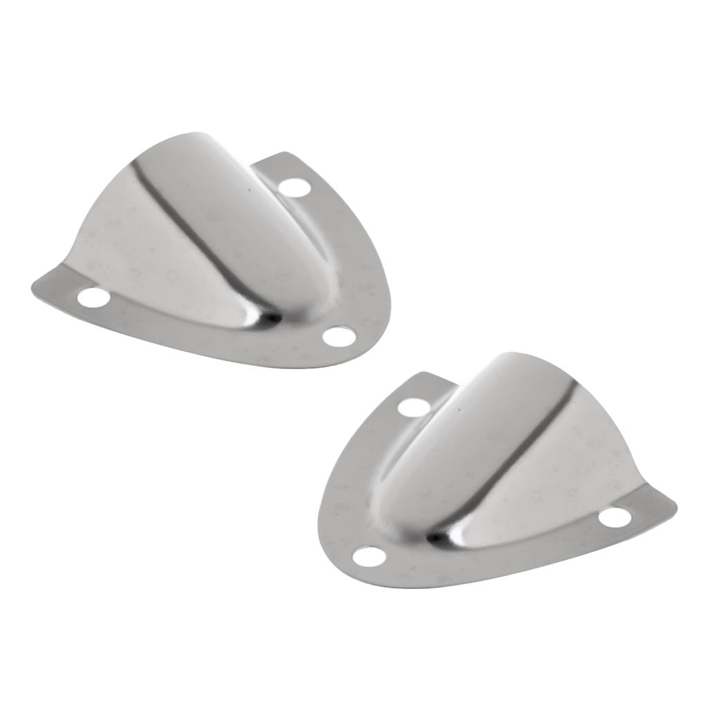 2 Pack Stainless Steel Clamshell Vent Wire Cable Cover Clam Shell Vent for Boat 
