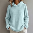 thumbnail image 6 of fatyb Sherpa Pullover Womens Fuzzy Fleece Hoodies Casual Long Sleeve Double Fleece Hooded Sweatshirt, 6 of 7