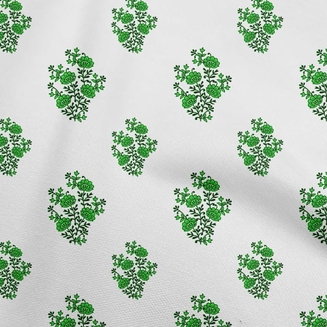 oneOone Cotton Poplin Green Fabric Block Sewing Craft Projects Fabric Prints By Yard 42 Inch Wide-46