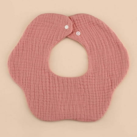 

Geire 2024 New Baby Boys Girls Saliva Towel Fashion Solid Color Comfortable Skin-Friendly Button Newborn Baby Bibs