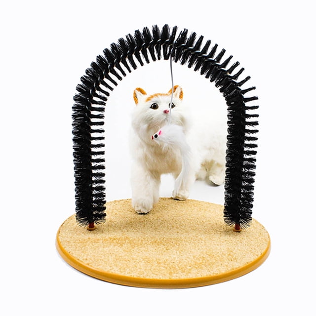 Rascador de cara para gato, masajeador de arco cómodo, respetuoso con la piel, previene resbalones, para interior