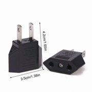 2Pcs European US AU EU US To EU/EU To US Plug Adapter Euro Travel Power Adapter Plug Outlet Converter Socket