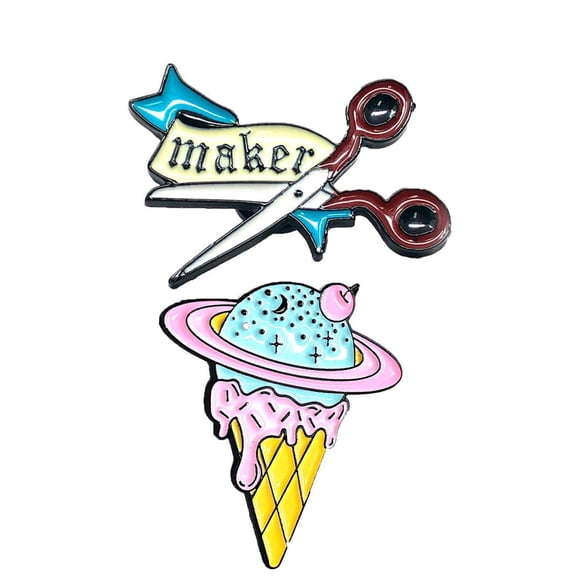 SET DE PIN SAROSA TIJERAS Y HELADO