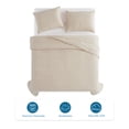 thumbnail image 4 of Coastal Living Tropical Luxe Linen 3-Piece Quilt Set, Full/Queen, Natural Beige, Cotton-Linen Blend, 4 of 13