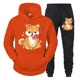 thumbnail image 3 of Conjunto de 2 piezas con estampado de anime Shiba Inu para hombre, sudadera con capucha y pantalones divertidos para amantes de los perros, ropa deportiva de moda de manga larga para otoño, 3 of 5