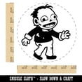 thumbnail image 2 of Happy Zombie Shambling Undead Monster Self-Inking Rubber Stamp Ink Stamper - Black Ink - Large 1-1/2 Inch, 2 of 7