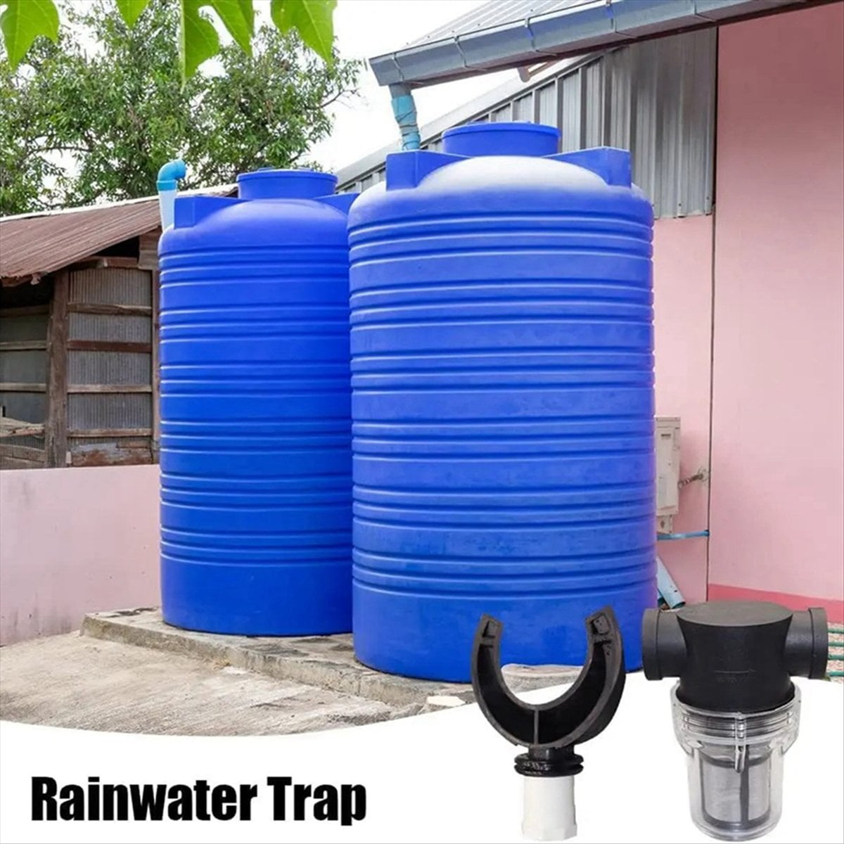Rain Catcher Rain Diverter Rainwater Collection System 1 Set 110mm Flex Hose Sealing Rubber Ring