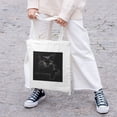 thumbnail image 6 of Lightweight Thin Tote Bags, Staring Black Cat Canvas Tote Bag, Small Reusable Grocery Bags for Daily Use, 6 of 9