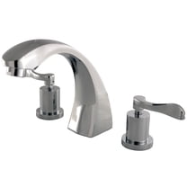 Kingston Brass KS4361DFL Vintage Two-Handle Deck Mount Roman Tub Faucet, Polished Chrome