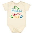 thumbnail image 3 of Inktastic My Papaw Loves Me Boys or Girls Baby Bodysuit, 3 of 5