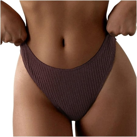Bigersell Open Crotch Panties Clearance Women s Underwear Bikini Panty Style P-1853 Spandex Thong Panties Ladies Thong Briefs High Waist Women s Bikini Panties Coffee L