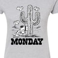 thumbnail image 3 of Peanuts - Spike Cactus Monday - Juniors Fitted Graphic T-Shirt, 3 of 6