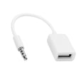 thumbnail image 2 of Cable adaptador convertidor de audio auxiliar con conector macho de 3,5 mm a USB hembra, 2 of 14
