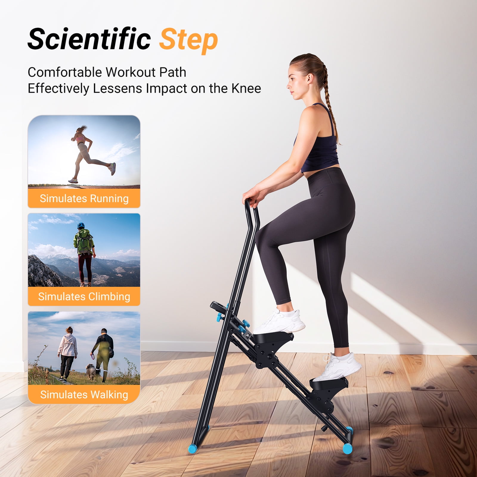 MERACH Stair Stepper for Home Compact Foldable Vertical Climber - Full-Body Workout Stepper, Home Gym Cardio Exercise Equipment