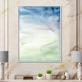 thumbnail image 2 of Designart 'Pastel Abstract With Green Dark Blue and White Spots' Modern Framed Canvas Wall Art Print, 2 of 5