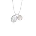 thumbnail image 2 of Delight Jewelry Silvertone Oval - Imitation Cat's Eye - White - To the World You are a Mother Locket Necklace, 2 of 4