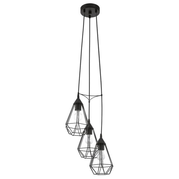 94191A Eglo Lighting Tarbes - 12 Inch 3 Light Geometric Pendant