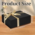 thumbnail image 2 of Gift Box 1 Pack, 7.8x7x3.1 Inches Gift Box with Magnetic Lid for Presents,Small Gift Boxes with Ribbon for Valentine's Day, Wedding Birthdays Present, Graduation Storage (Black), 2 of 6