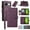 Darkpurple, variant on ELEHOLD For Google Pixel 10 /10 Pro Wallet Case, Card Slots Zipper Purse Luxury PU Leather Kickstand Full Body Shockproof Phone Cover with Shoulder/Wrist Strap for Google Pixel 10 /10 Pro,Black