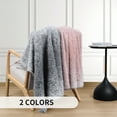 thumbnail image 2 of JOOJA Knit Throw Blanket Super Soft Cozy Long Push Faux Fur Blanket, 50"x60", Grey, 2 of 6