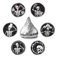 thumbnail image 1 of Etiquetas adhesivas PHOHUI Black Skull Kiss para Halloween (150), 1 of 5