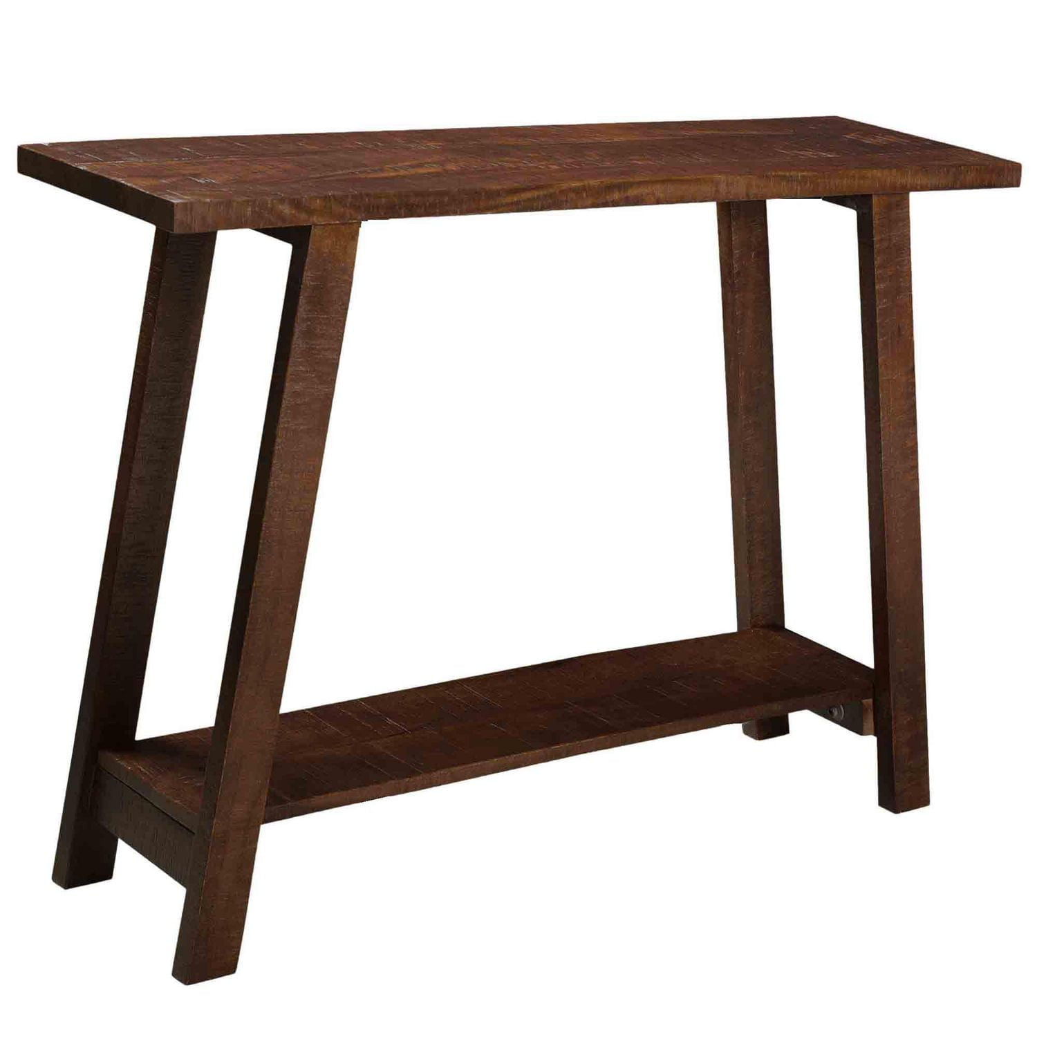 Rustic Modern Solid Wood Console Table in Walnut