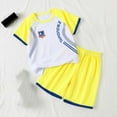 thumbnail image 3 of Hienoo Little Boys Outfits Tracksuit Short Sleeve Sports T-Shirt Shorts Set Summer 2-Piece Set, 3 of 3