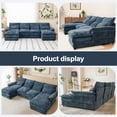 thumbnail image 3 of SEENYOO 110.24" U-Shaped Couch, Cloud Modular Sectional Sofa with Chenille Fabric, 4-Seat Comfy Couch for Living Room,Blue, 3 of 11