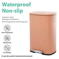 thumbnail image 6 of CL.HPAHKL 13 Gallon Step-on Trash Can with Soft-Close Lid, Stainless Steel Kitchen Garbage Can with Foot Pedal and Removable Inner Bucket, Fingerprint-Proof Trash bins for Home Office, Pink, 6 of 8