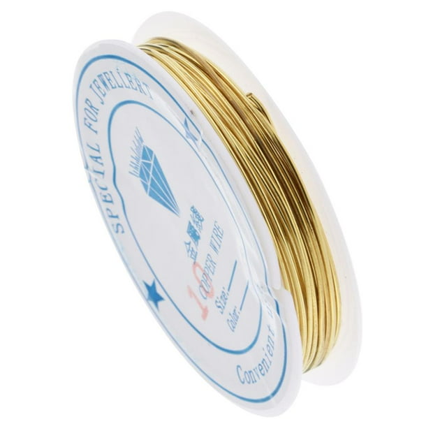 1 de Alambre de Cobre Artesanal Chapado en Oro Rebordear Cadenas Fabricación de Pulseras de Bricolaje 1.0mm