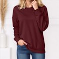 thumbnail image 2 of Towmus Womens Crew neck Sweatshirts for Women Casual Long Sleeve Sweatshirt Relaxed Fit Tops, 2 of 4
