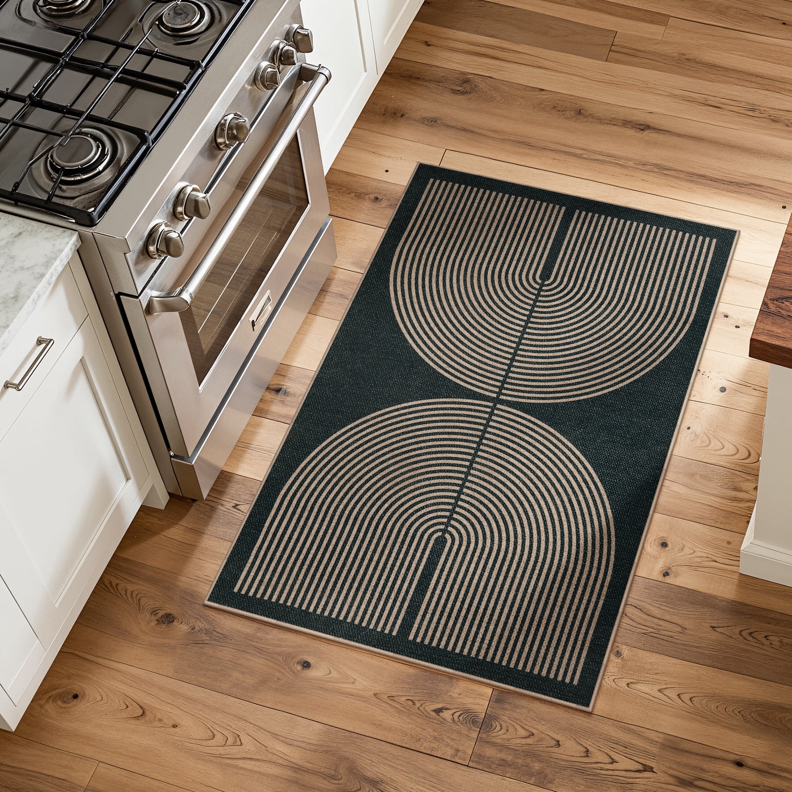 RUG ROBOT Modern Rainbow 2'x3' Rugs for Entryway, Washable Easy Jute Indoor Outdoor Rug, Non Slip Farmhouse Small Door Mat for Kitchen Bathroom Deck Patio