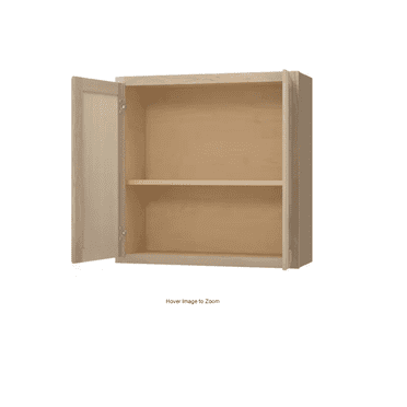 Assembled Wall Kitchen Cabinet in Unfinished with Recessed Panel