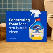 Clorox Bleach Foamer Bathroom and Shower Cleaner Spray, Crisp Lemon, 30 fl oz