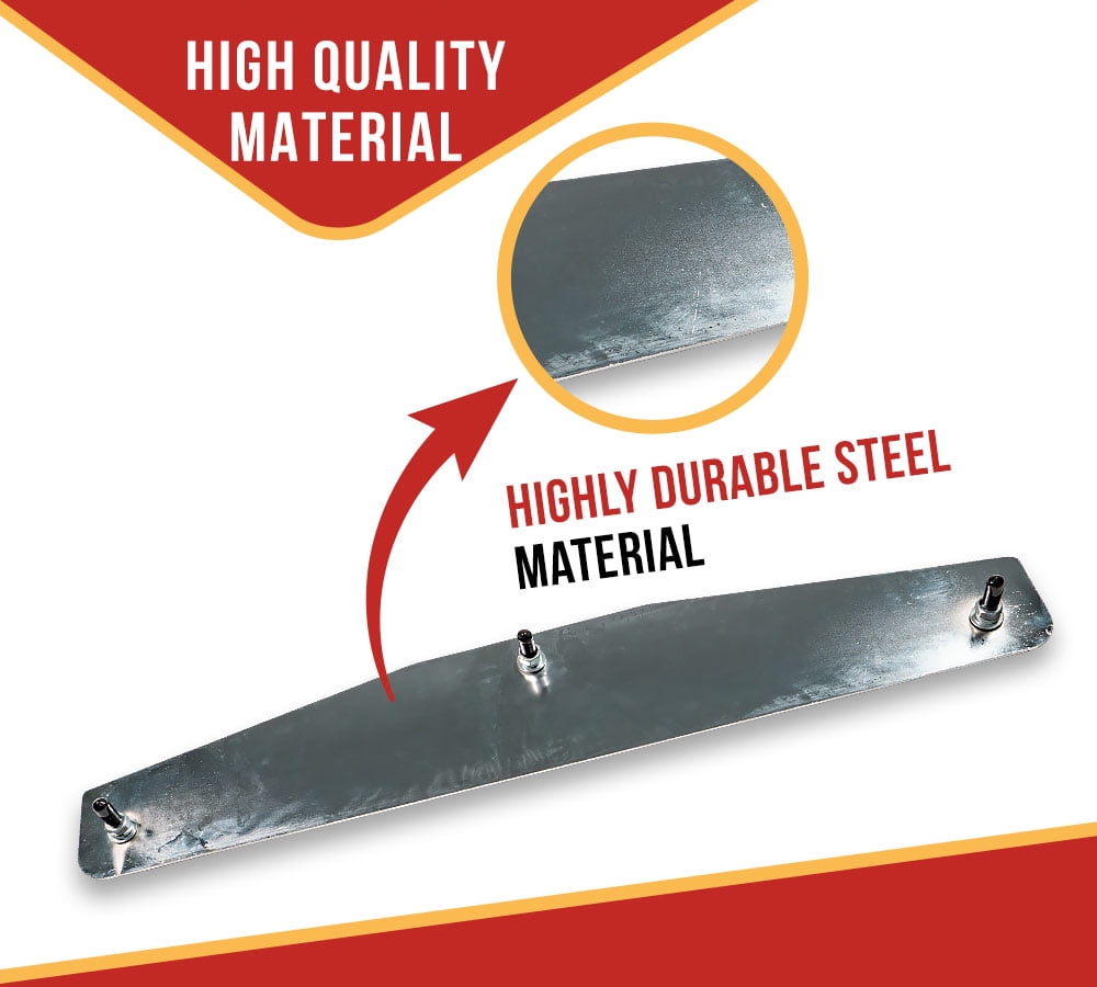 4 Pack 4" x 24" Universal Chrome Mud Flap Weights for Semi Trucks - Mirror Finish Stainless Steel with 3 Welded Studs
