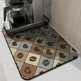thumbnail image 2 of Coffee Bar Mat Rubber Dish Drying Mat For Kitchen Counter Coffee Mat for Home Bar Gift Kitchen Mat Coffee Bar Accessories Decorative Coffee Shop Chocolate Dish Drying Pad 18" X 24", 2 of 7