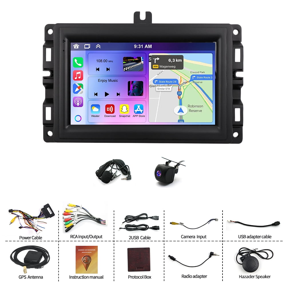 Gsuatey 2G+64G Car Radio for Jeep Grand Cherokee 2013-2022, Android Car Stereo with Wireless Carplay Android Auto 9'' Touchscreen WiFi Bluetooth/FM/RDS/EQ/GPS Backup Camera