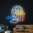 thumbnail image 4 of Handmadetneonsign Movie Theater Led Light, Movie Time Neon Light, Cinema Neon Sign, Popcorn, 4 of 5